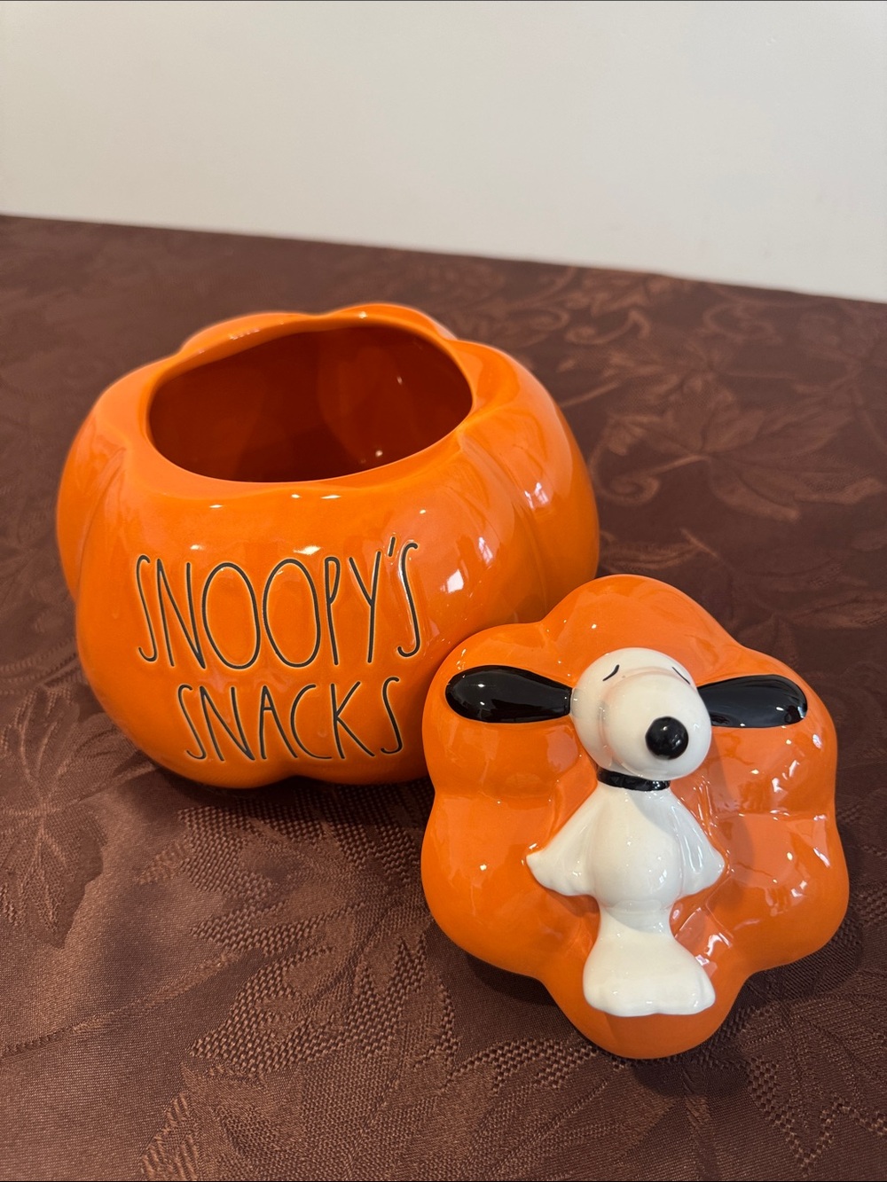 🎃NWOT Peanuts X Rae Dunn Pumpkin Snack Canister - Picture 2 of 11